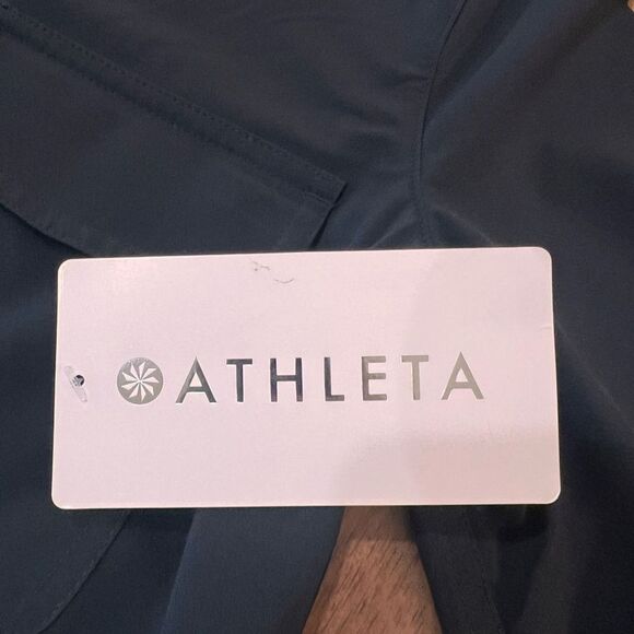 Athleta Zuma Black Featherweight Stretch Utility Shirt Dress XXS NWT Travel - Picture 8 of 12